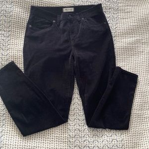 Madewell velour skinny jeans